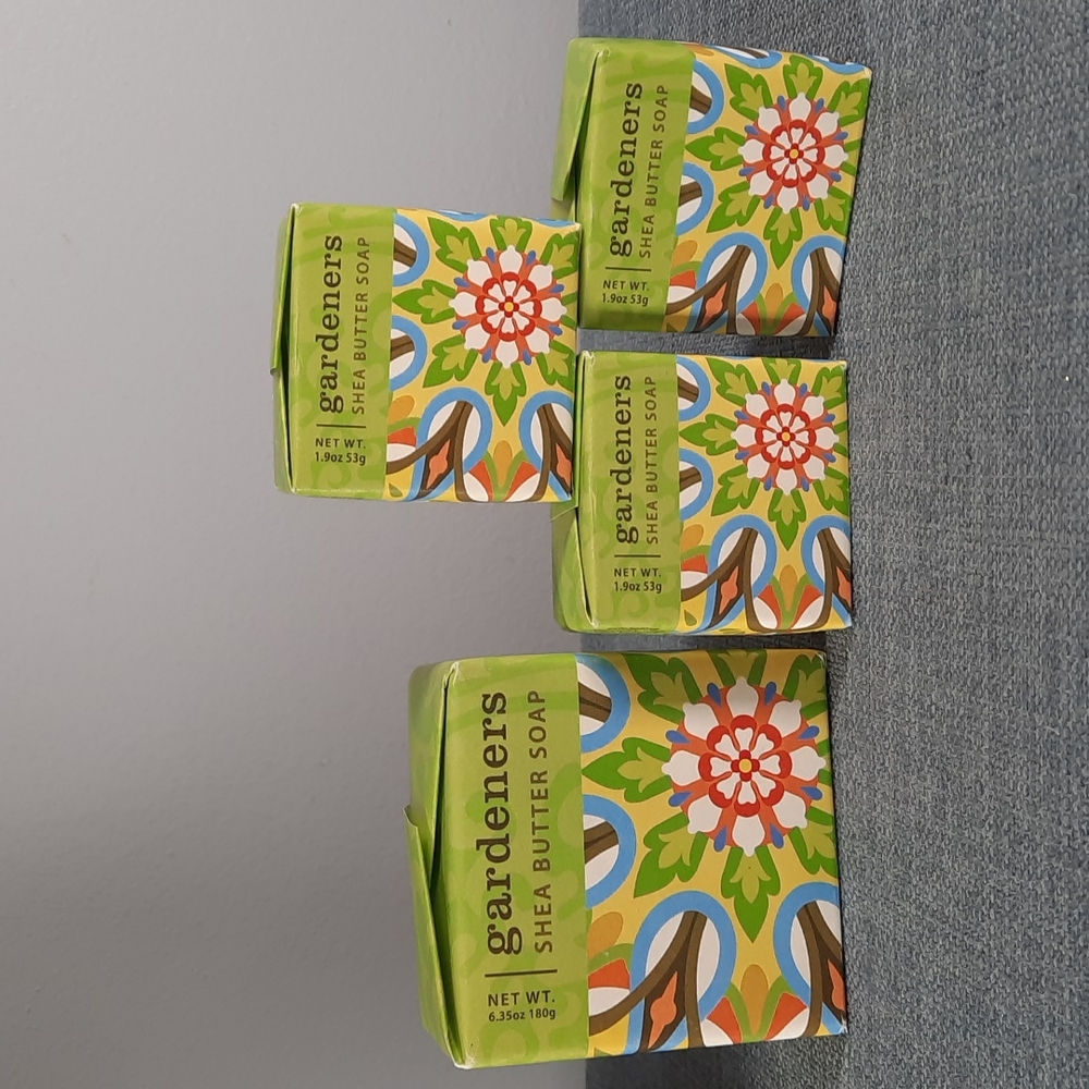 Gardeners Shea Butter Spa Bar Bath Soap Set 2oz 6.35oz Bars Exfoliating